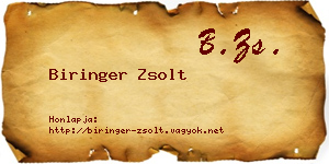 Biringer Zsolt névjegykártya